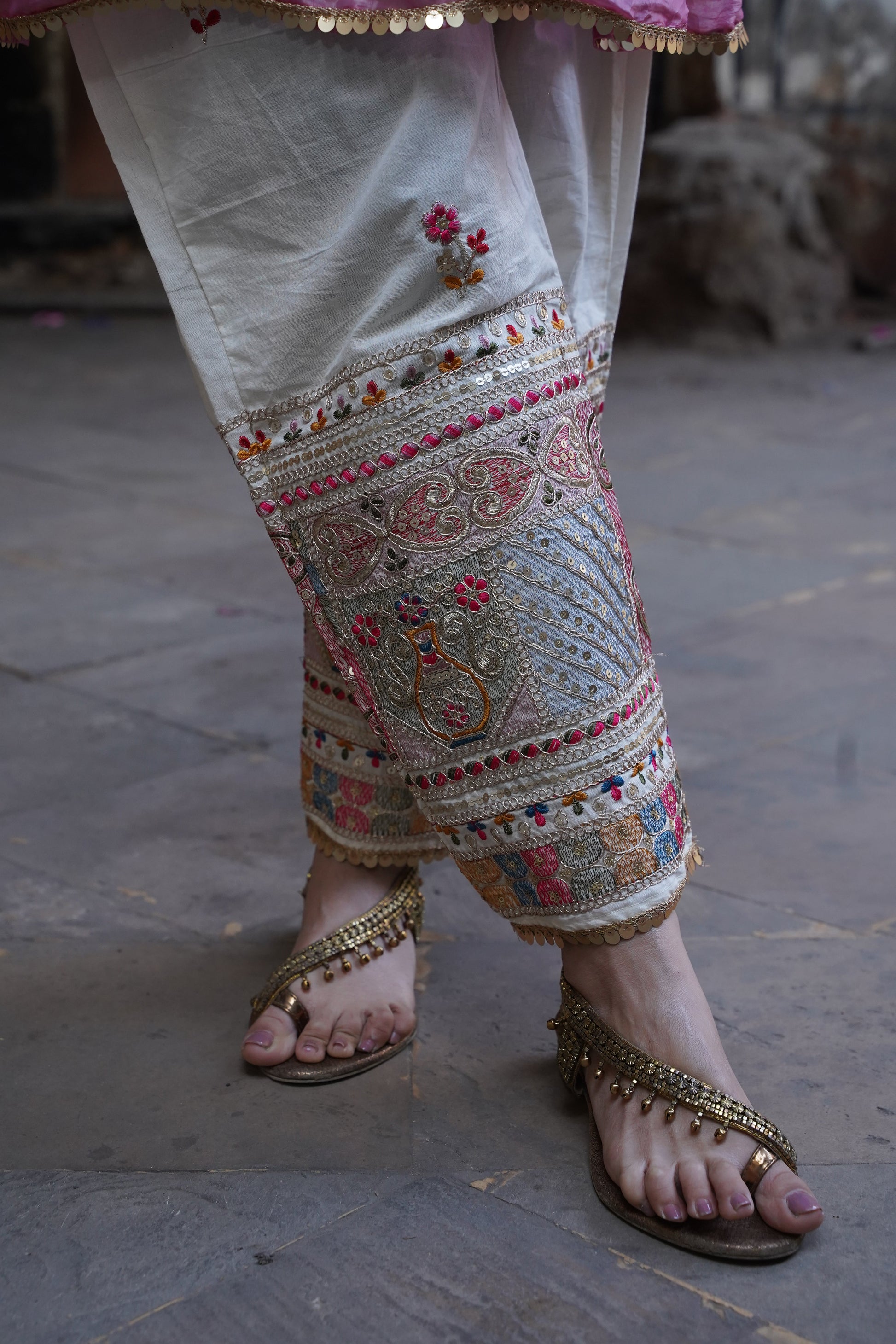 Aarohi Cotton Silk Bottom Co-ord Set NaaR By Nk