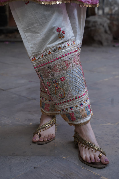 Aarohi Cotton Silk Bottom Co-ord Set NaaR By Nk