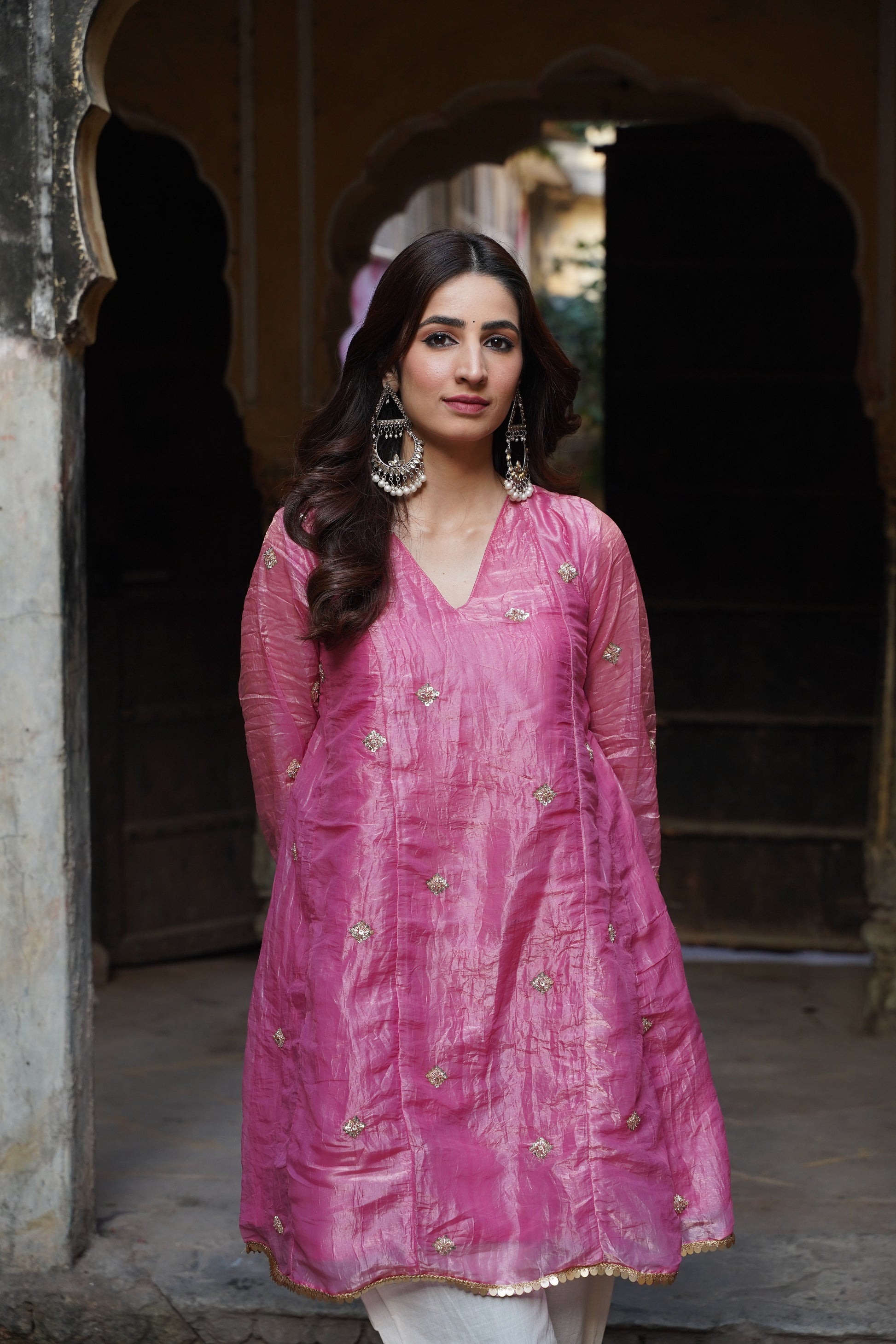 Aarohi Cotton Silk Bottom Co-ord Set NaaR By Nk
