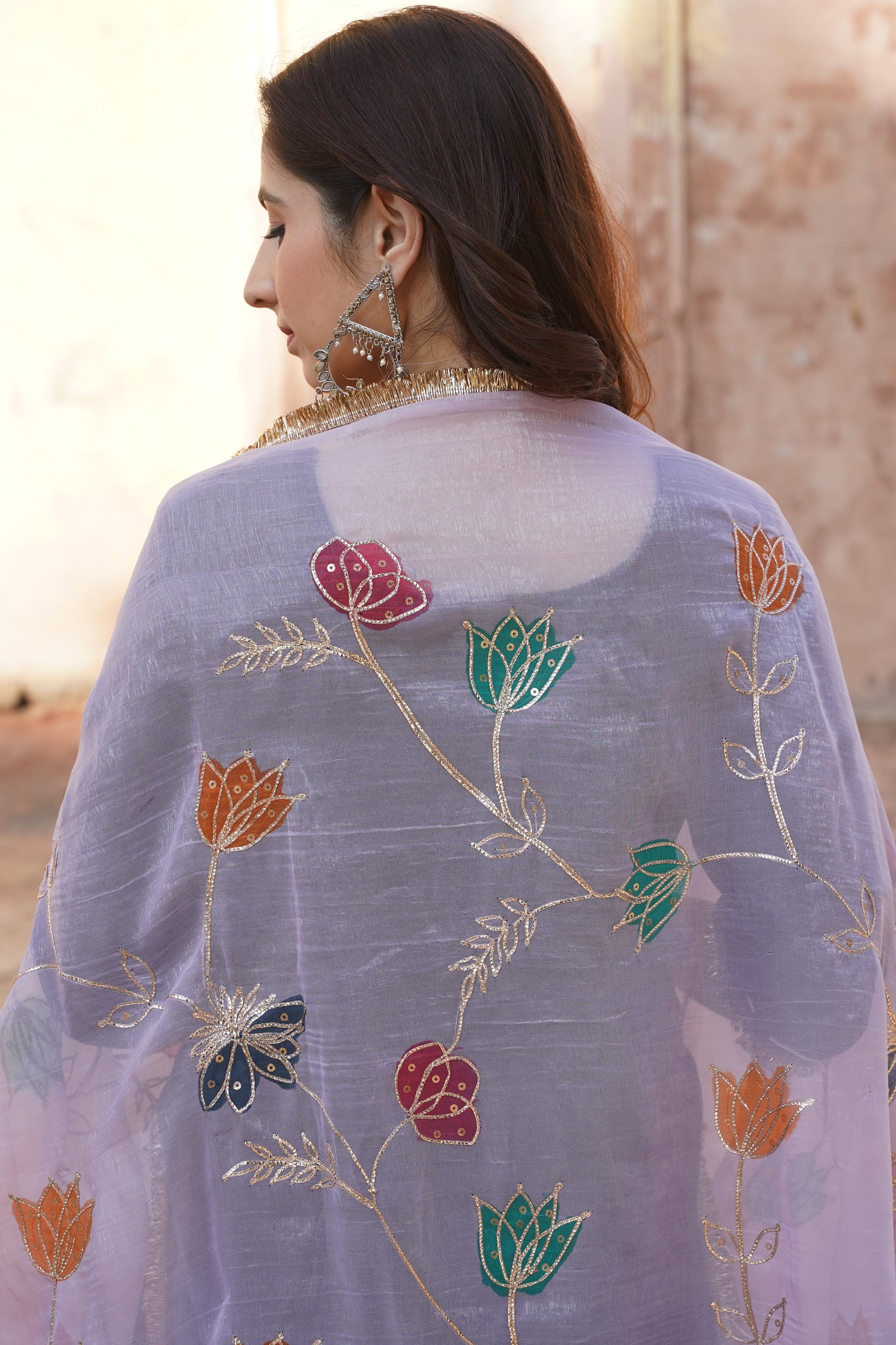 Rajvadi Royal Blue Velvet suit sets with Zardozi Work NaaR By Nk