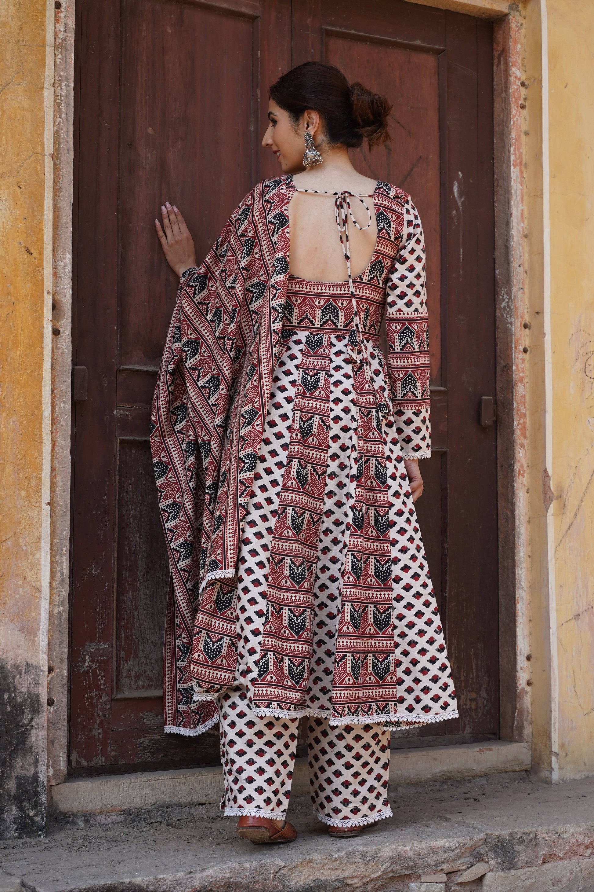 Jaipuri Hand Block Print Cotton Suit Set NaaR By Nk
